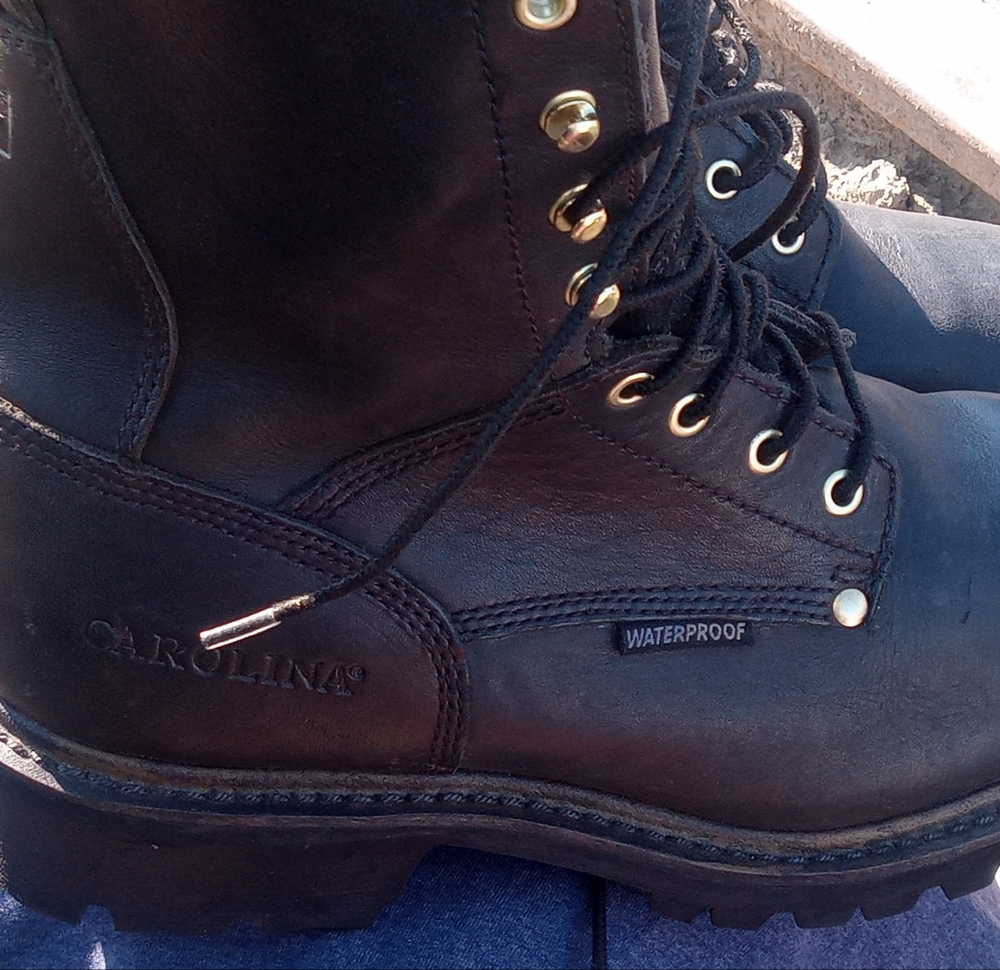 Carolina Elm 8" WaterproofMens Work boots Size 11 Black CA8823